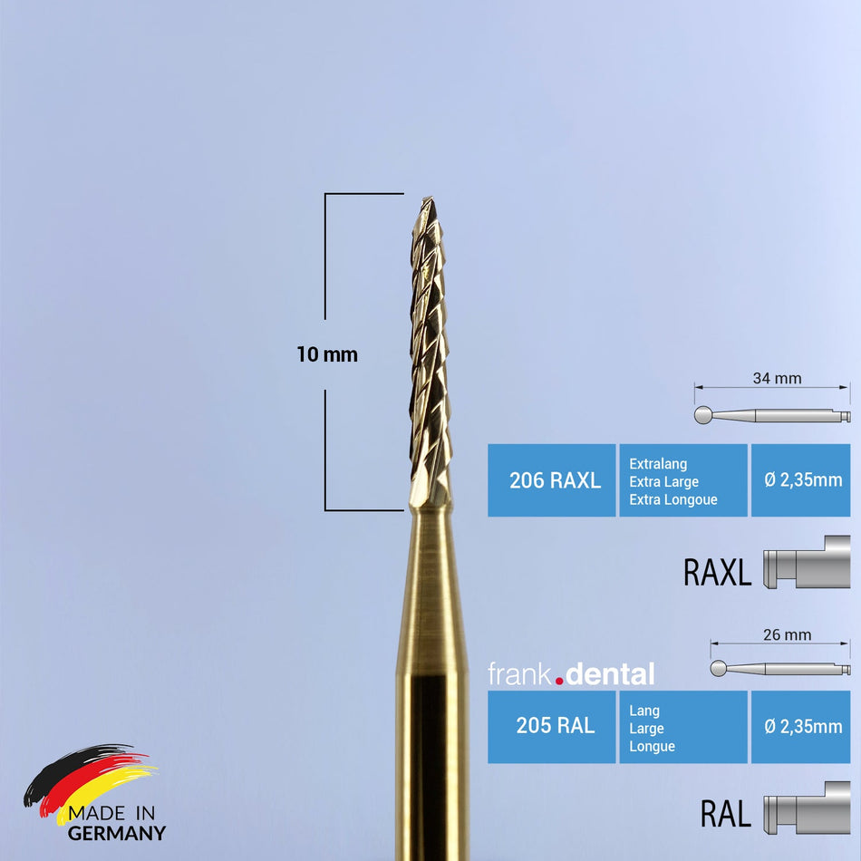 Titanium Coated Carbide Lindemann Bone Cutter - 162A RA