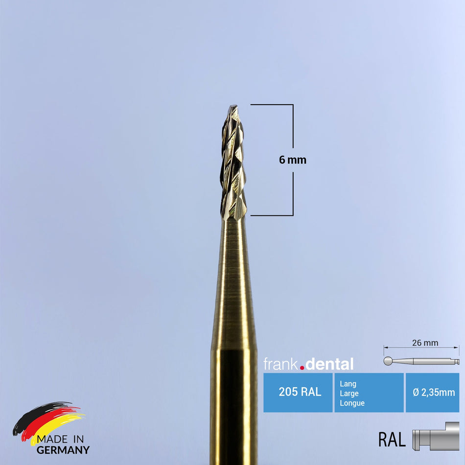 Titanium Coated Carbide Lindemann Bone Cutter - 163A RAL