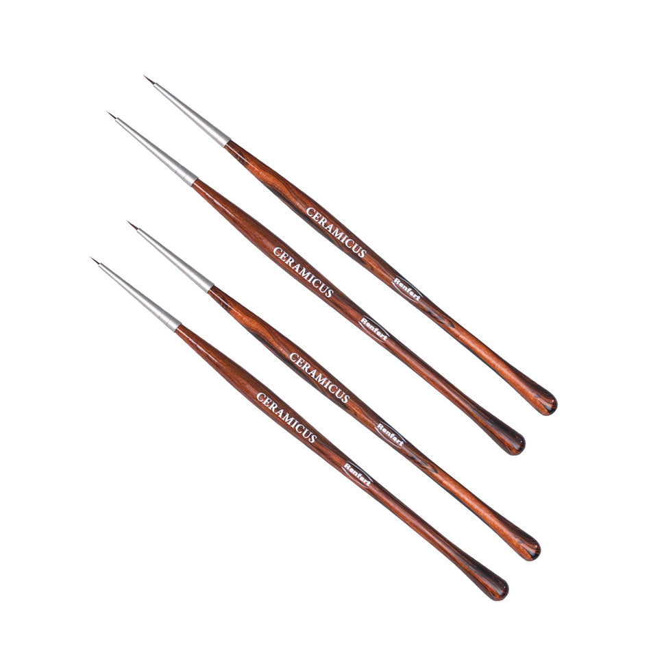 Ceramicus Porcelain Synthetic Bristle Brush Set - Staining Brush