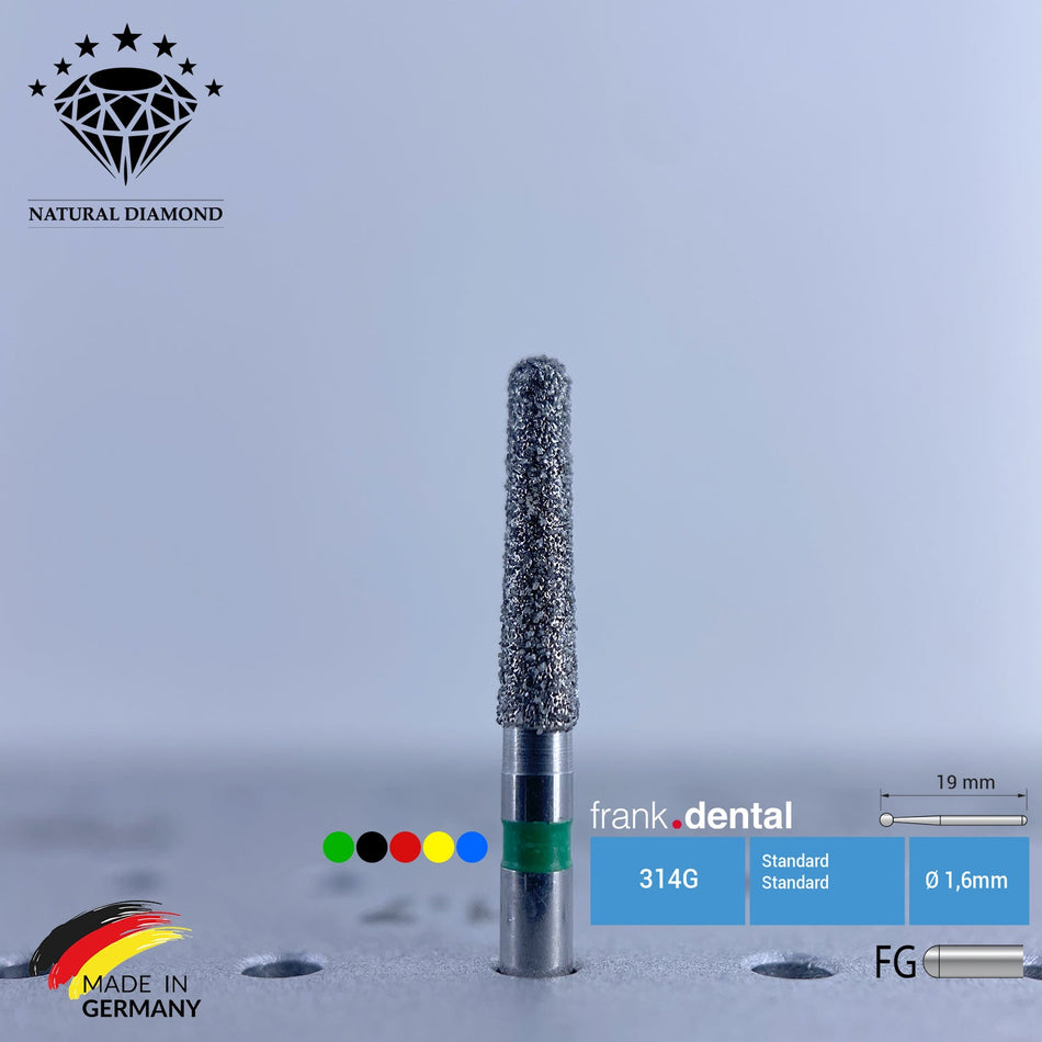 Dental Natural Diamond Bur - 856 Dental Burs - For Turbine - 5 Pcs