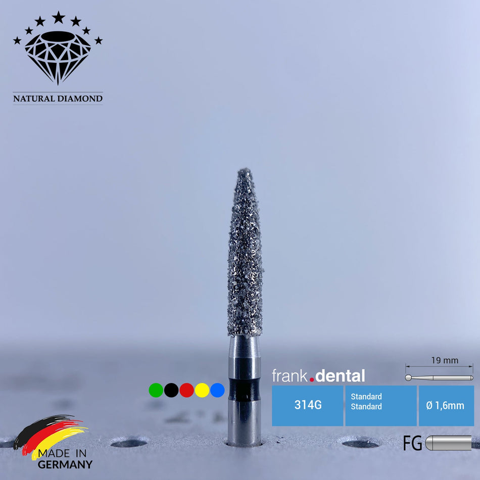 Dental Natural Diamond Bur - 862 Dental Burs - For Turbine - 5 Pcs