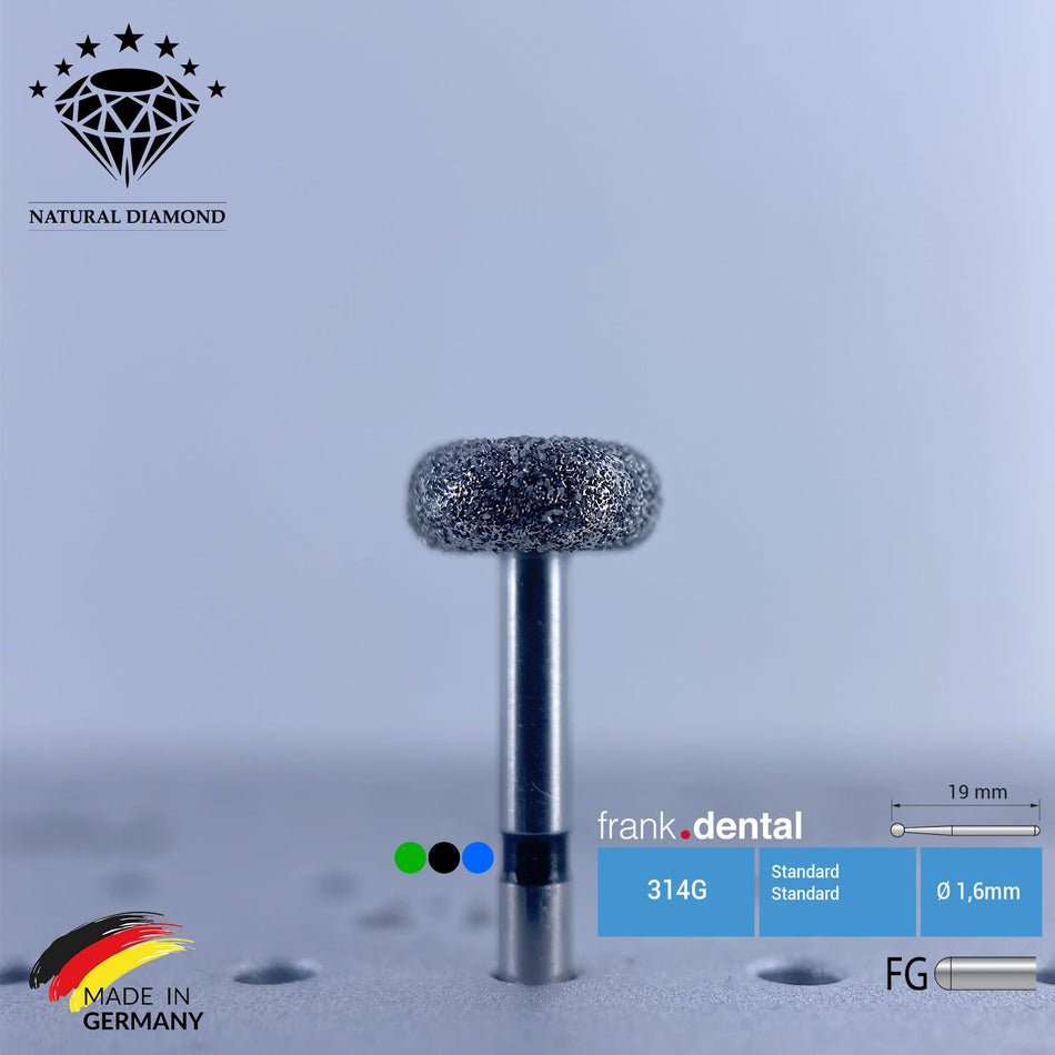 Dental Natural Diamond Bur - 909 Dental Burs - For Turbine -2 Pcs