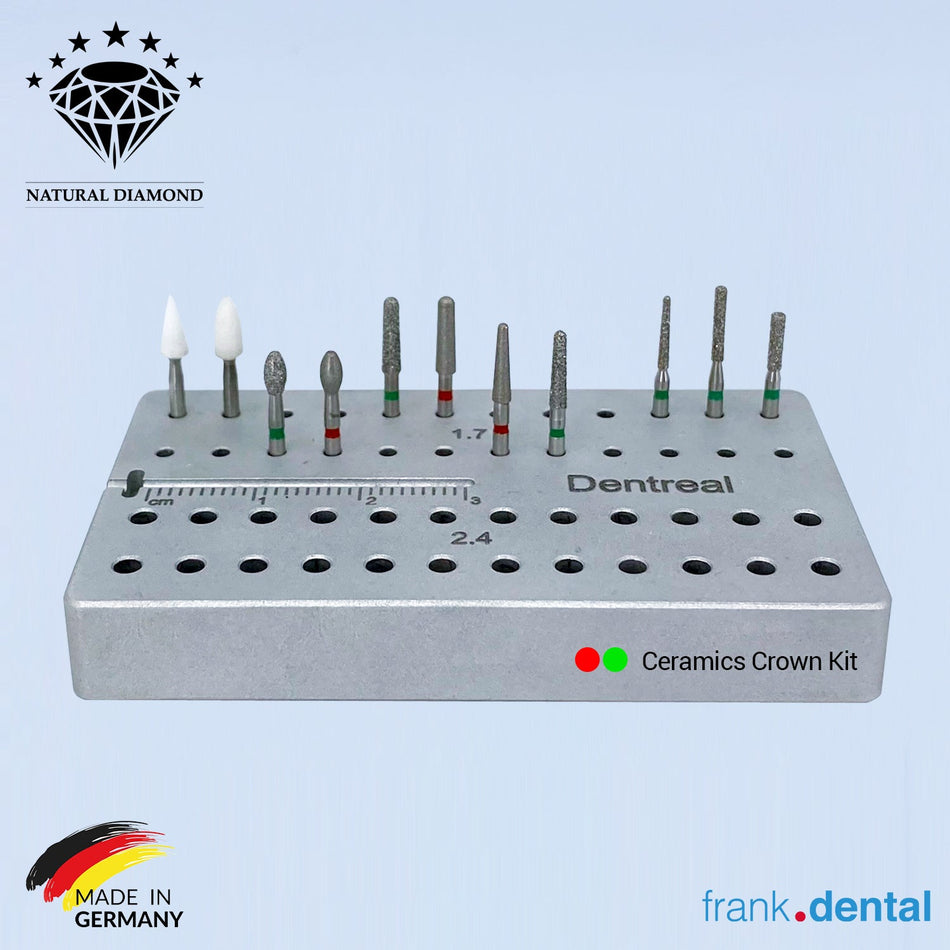 FD.4573 - Ceramic Porcelain Crown Set - Dental Natural Diamond Bur