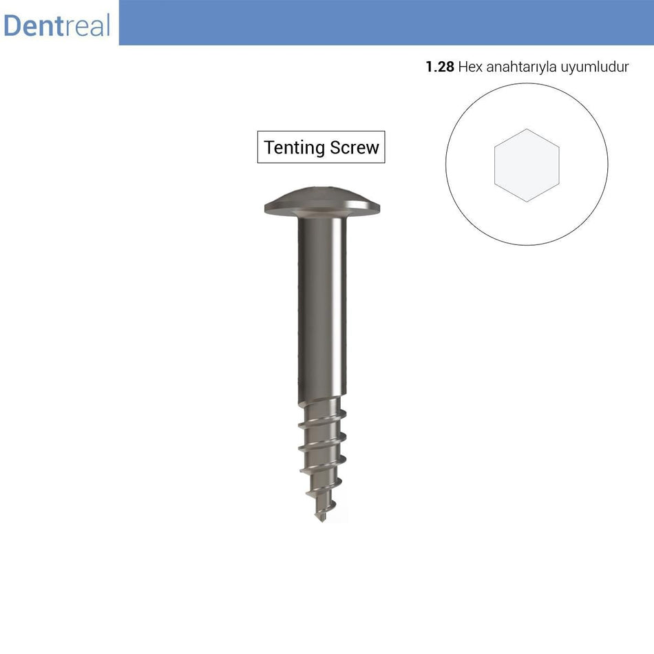 Dentreal - Bonefix GBR Tenting Screw – Half Threaded Tentig Screw 5 Pcs