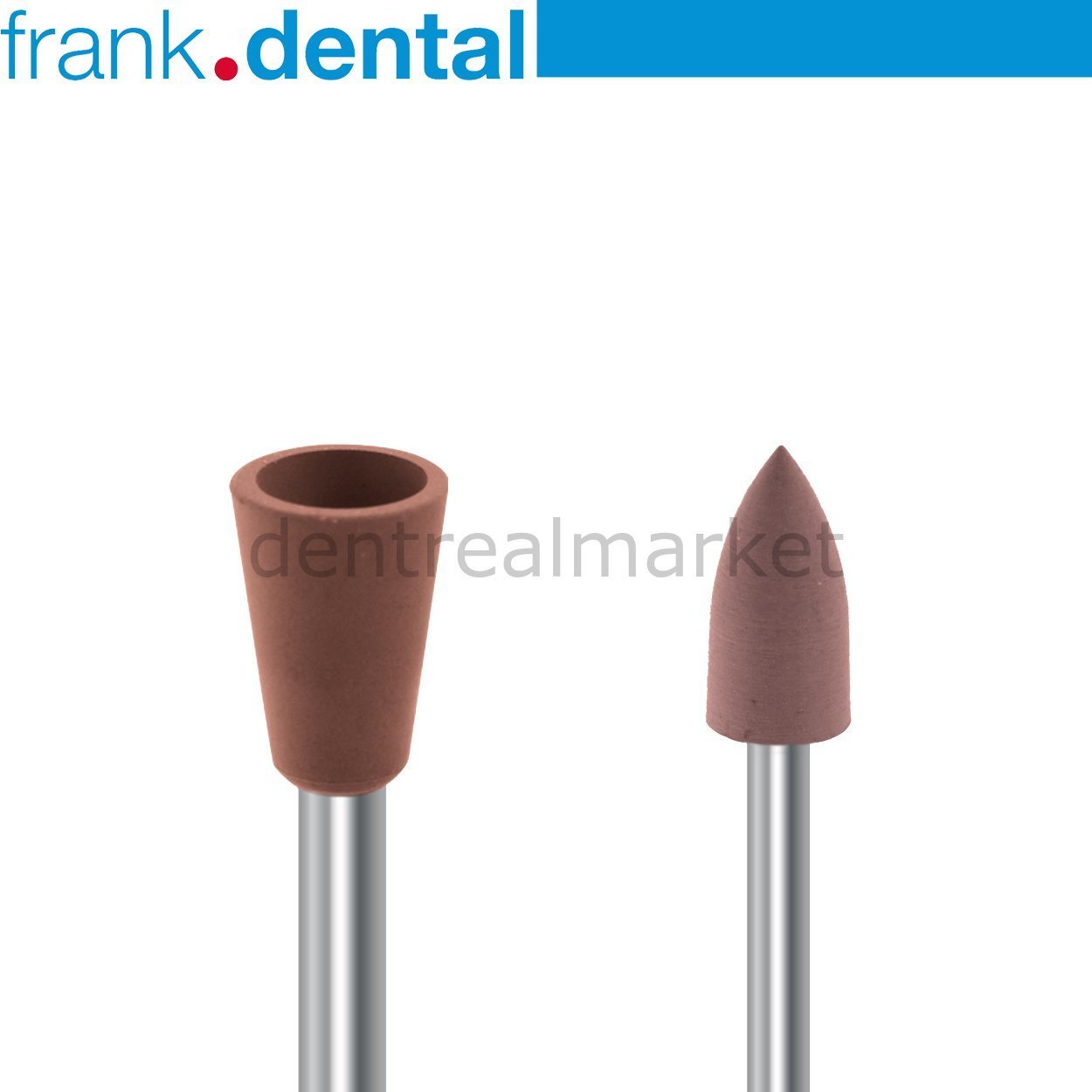 Frank Dental - Brown Amalgam Polishing Rubber - 10 Pcs