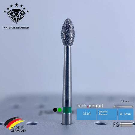 Frank Dental - Dental Natural Diamond Bur - 379 FGXL - Pins - 5 Pcs