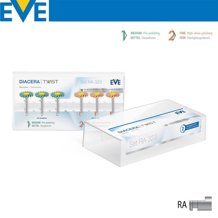 Eve Technik - Diacera Twist With Diamond Content Zirconium Polishing Rubber Kit - RA323