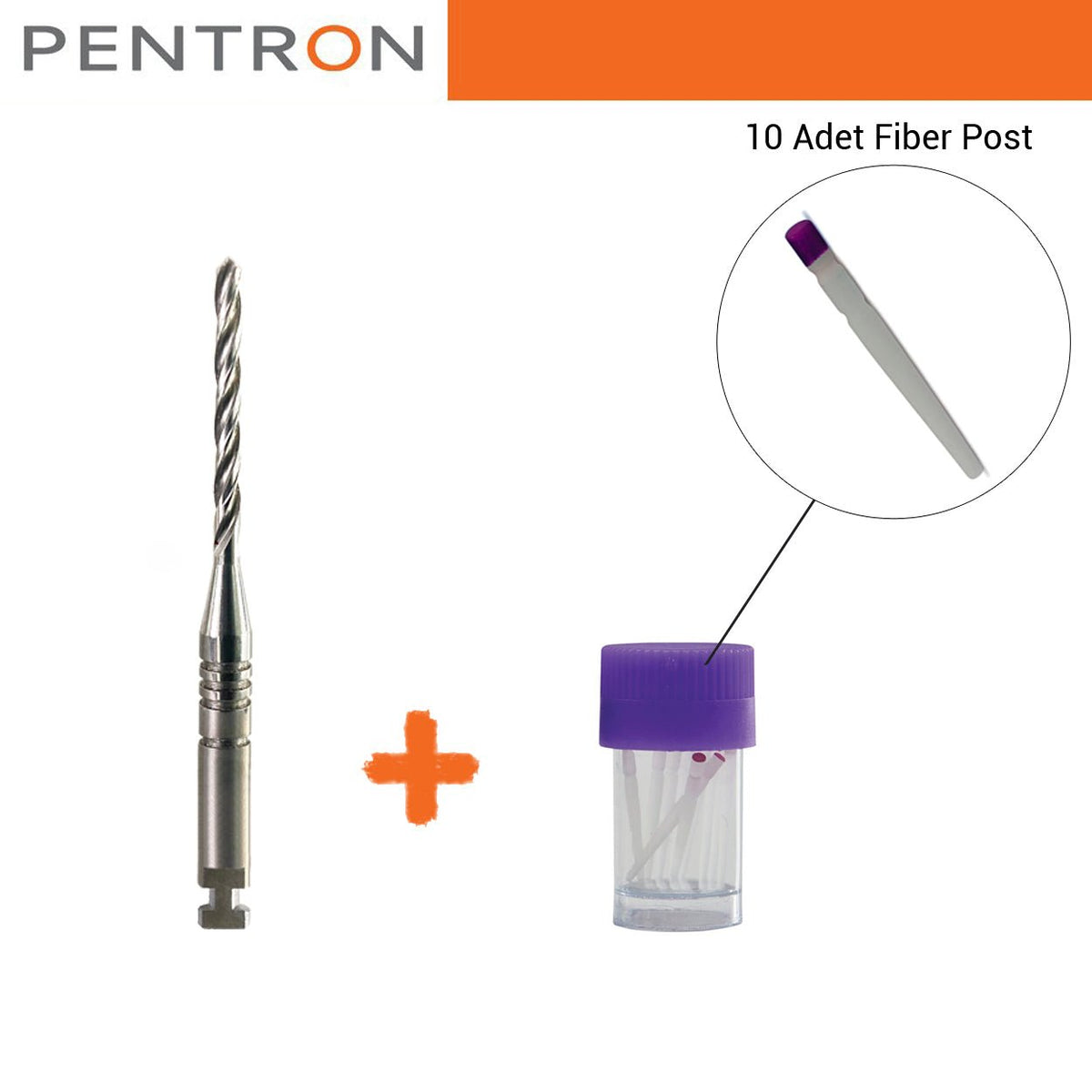 Pentron - FibreKleer 4X Tapared Radiopaque Fiber Post - 1.375mm (Purple) Mini Set