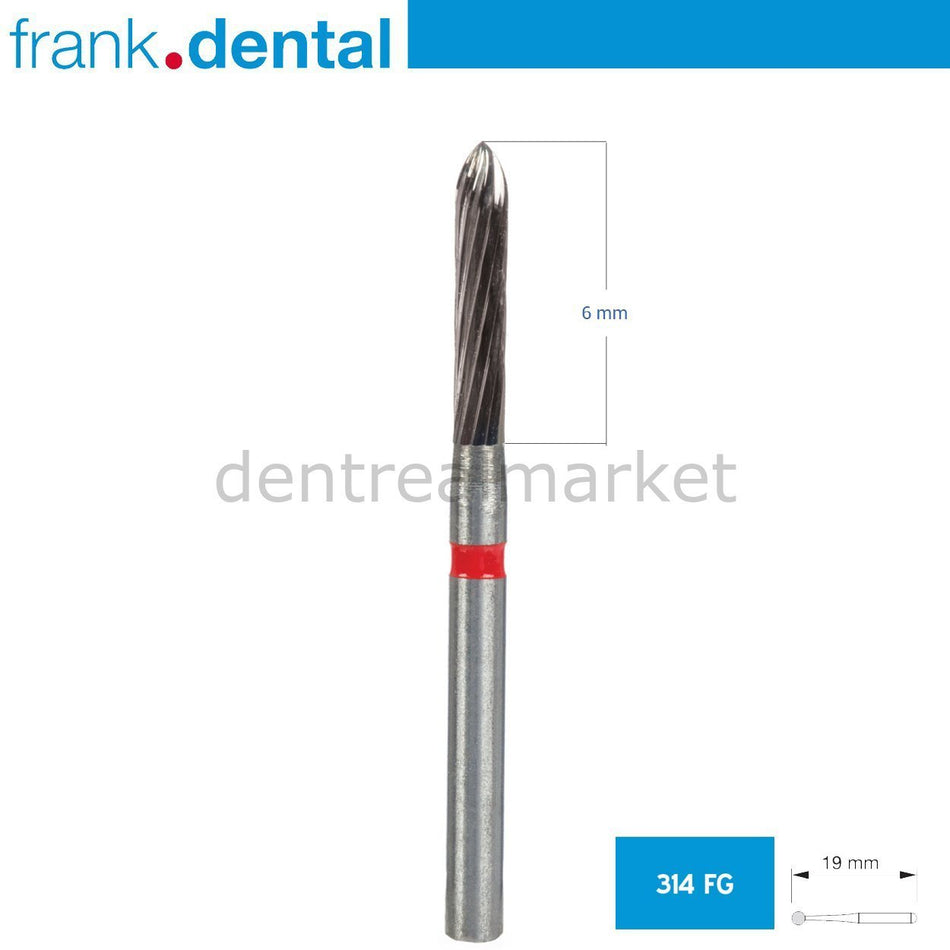 Frank Dental - Orthodontic Tungusten Carpide Adhesive Remover & Debonding Bur - C282 - For Air Turbine