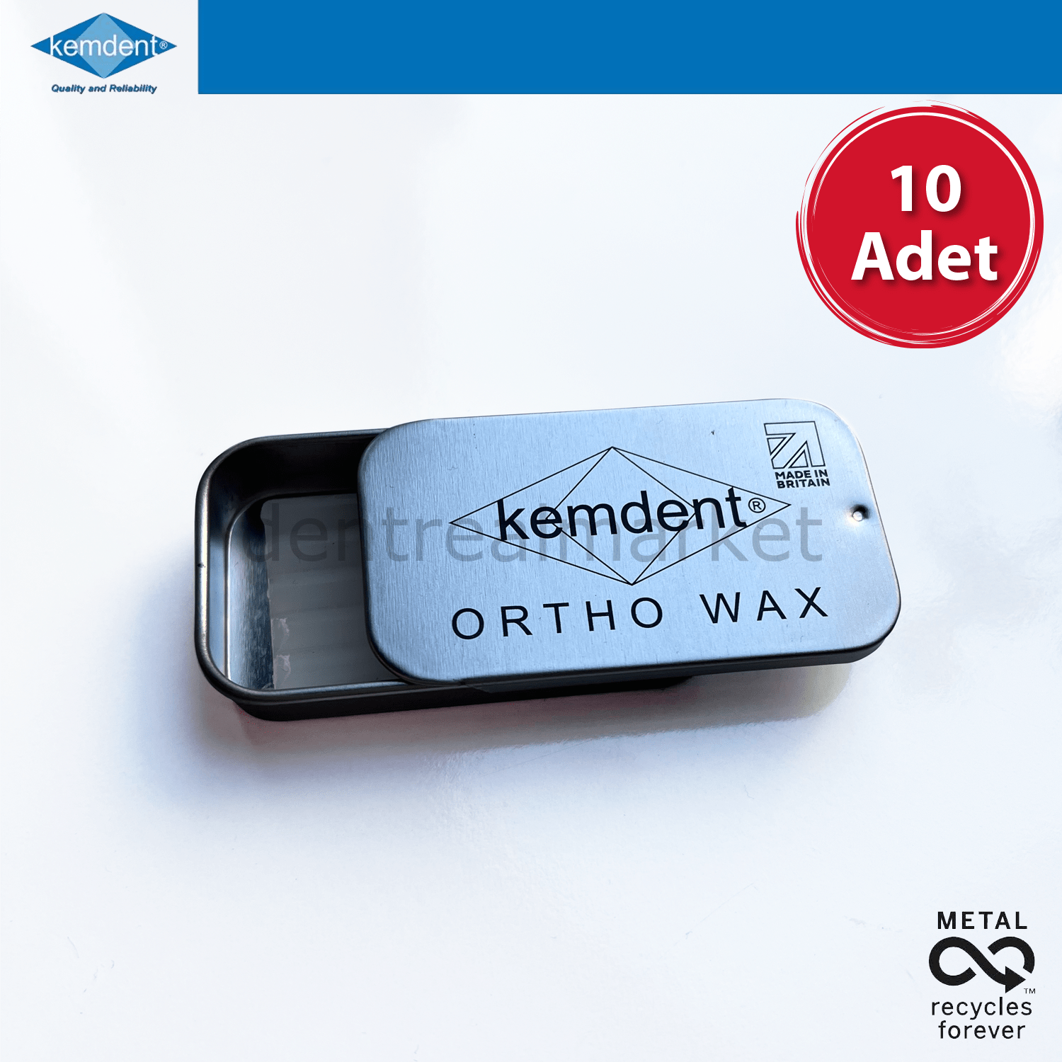 Kemdent - Orthodontic Wax - Braces Wax - Orthodontic Braces Wax - 10 Box