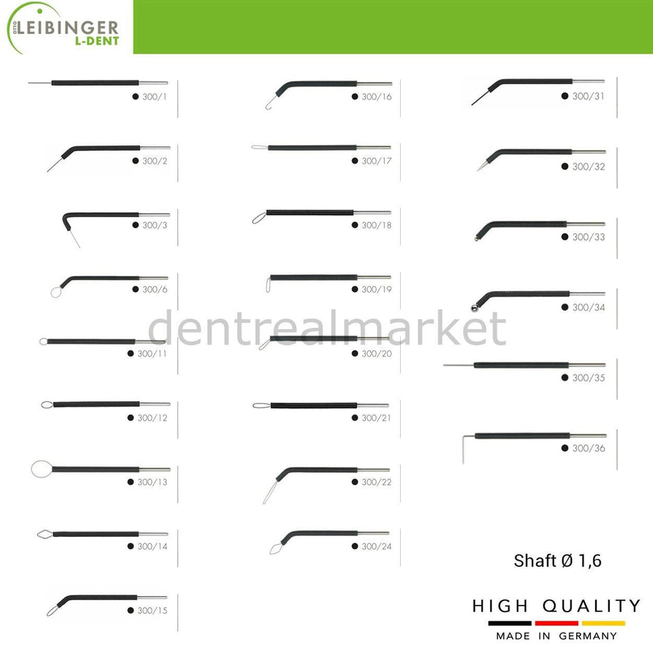 Leibinger - Radiofrequency Surgical Device Electrodes - Shaft 1,6 mm