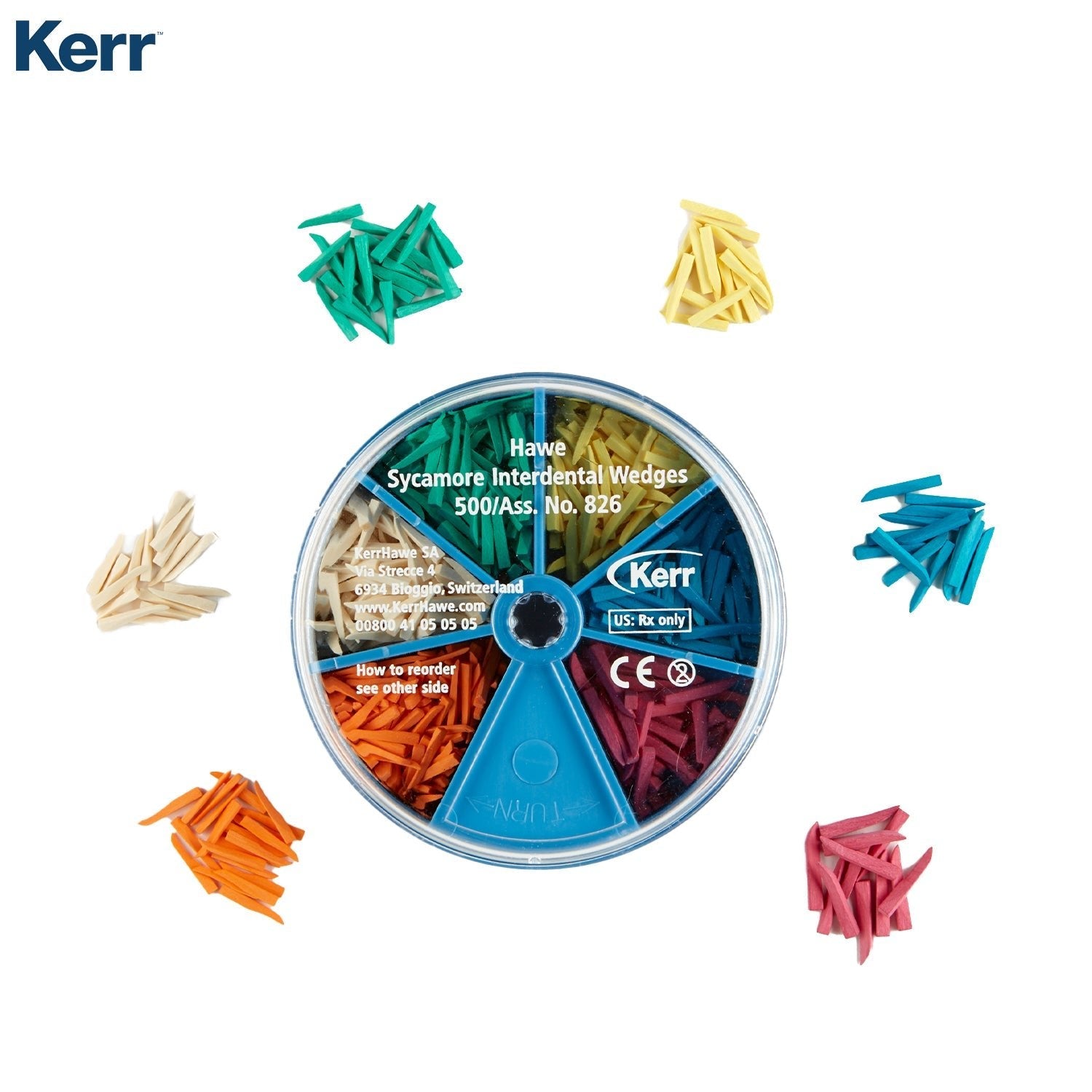 Kerr - Sycamore Interdental Wooden Wedge Assortment 500 pieces