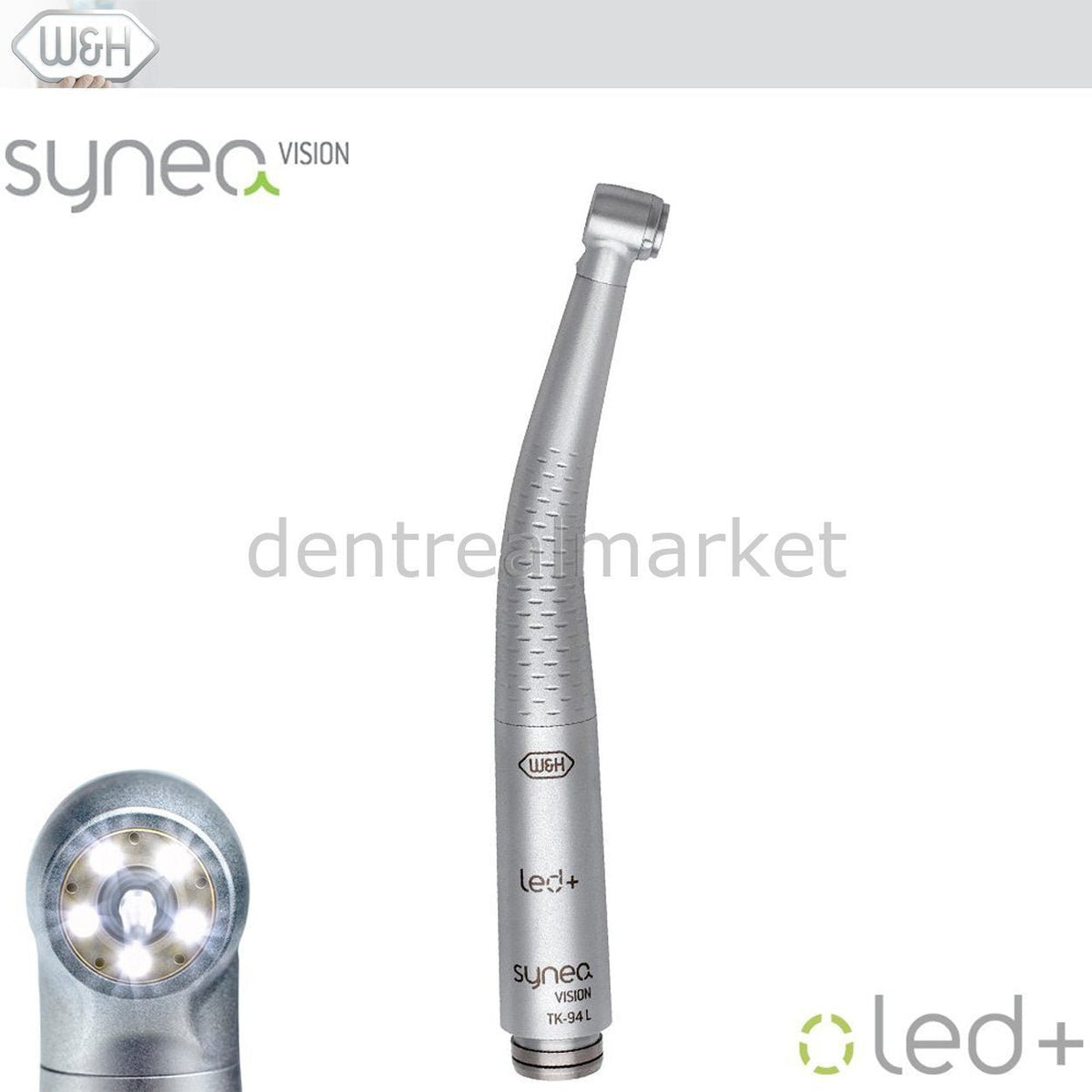 W&H Dental - TK - 94 L LED Synea Vision Turbine - LED+ Optic Ring & Coupling RQ - 24