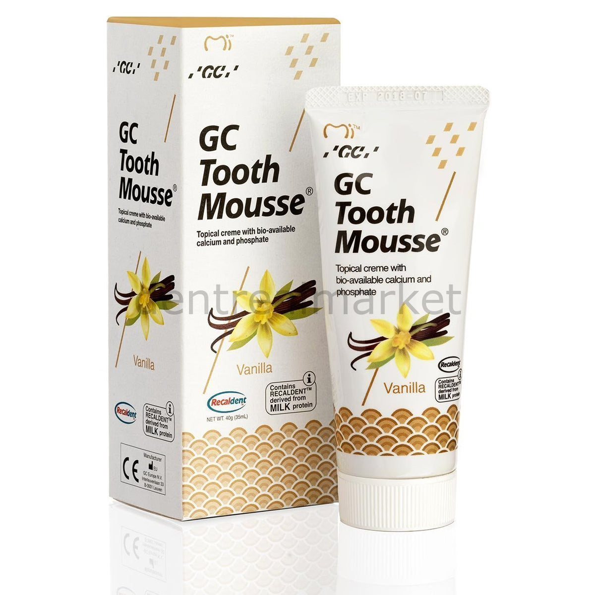 Gc Dental - Tooth Mousse Topical Cream 40 Gr - Vanilla