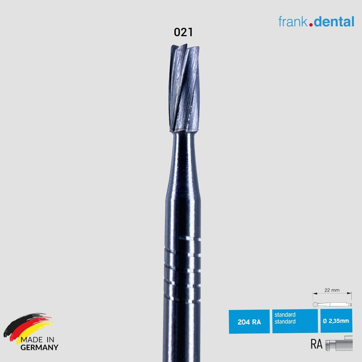 Frank Dental - Tungsten Carpide Bur - C.21RA - for Contra - Angle - 5 Piece