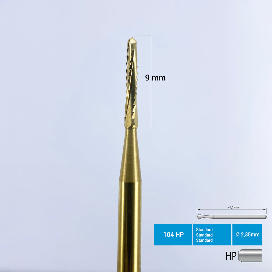 Titanium Coated Carbide Lindemann Bone Cutter - 162 HP