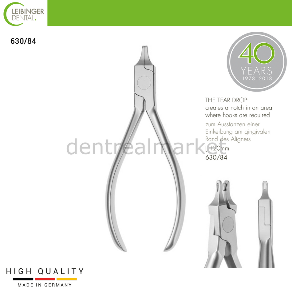 Aligner Plier Tear Drop - Aligner Handpiece Drop - 120 mm