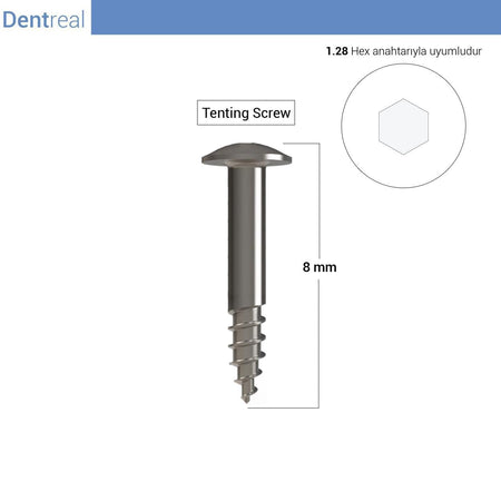 DentrealStore - Dentreal Bonefix GBR Tenting Screw – Half Threaded Tentig Screw 5 Pcs