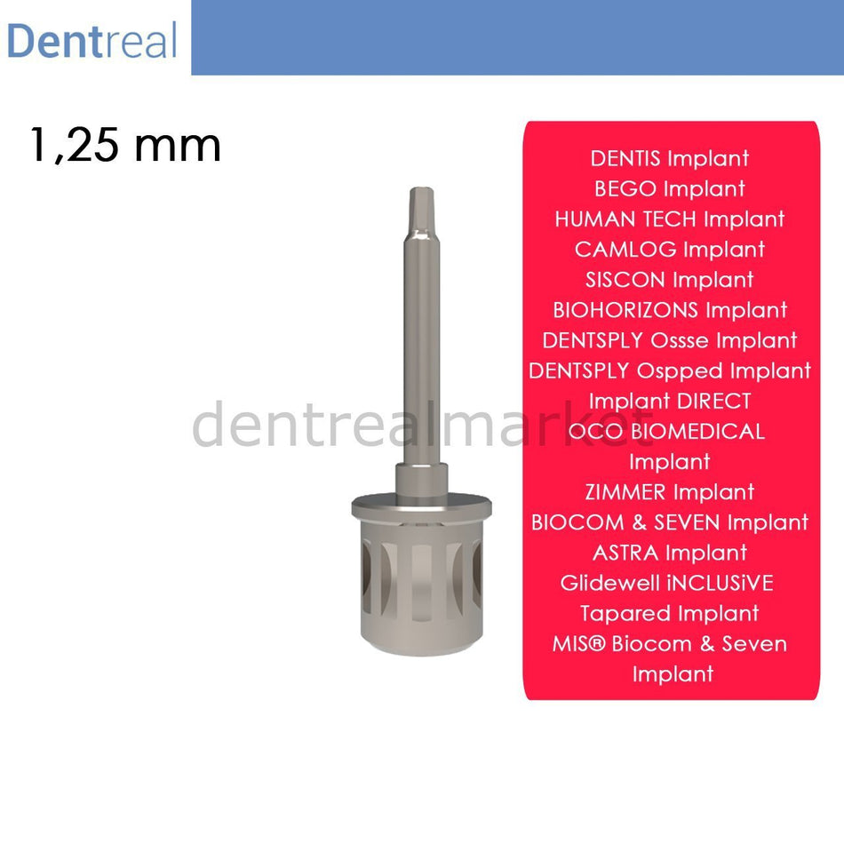 Screwdriver for Astra Implant - 1.25 mm Hex Driver