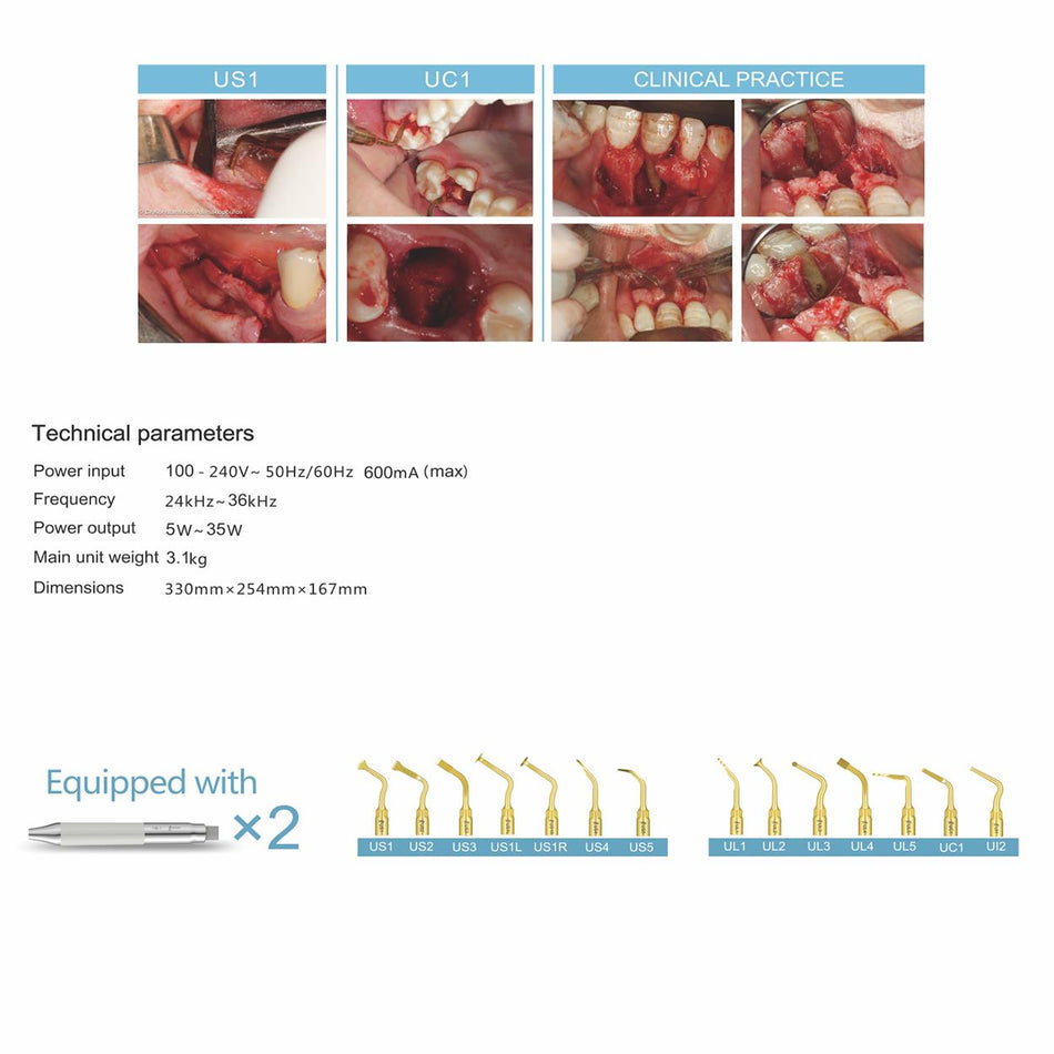 Dte Ultrasurgery US-II Ultrasonic Bone Cutter With Led Handpiece - Piezosurgery