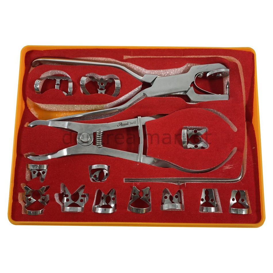 Rubberdam Clamp and Tool Set + Rubberdam Template + Rubberdam Tire