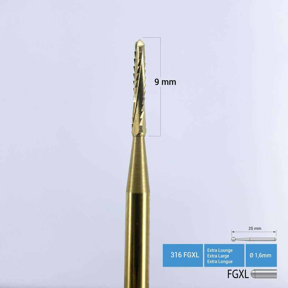 Titanium Coated Carbide Lindemann Bone Cutter - 162