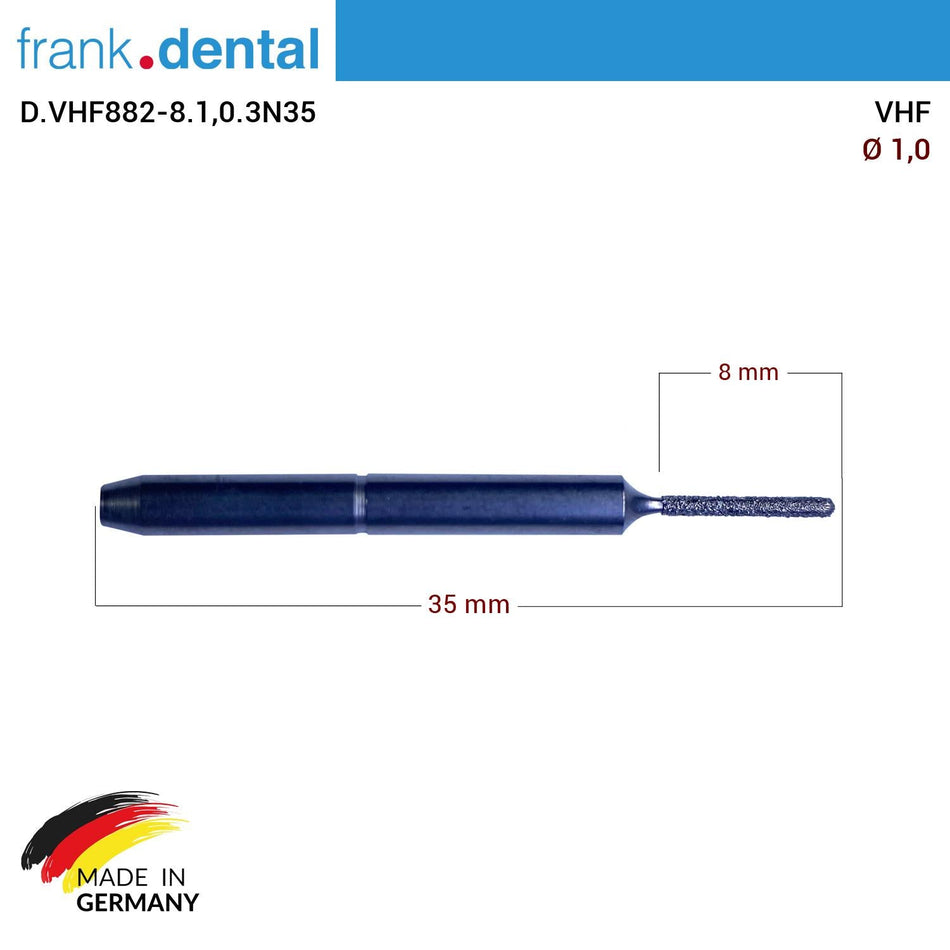 VHF Diamond Cad Cam Drill 1.0 mm